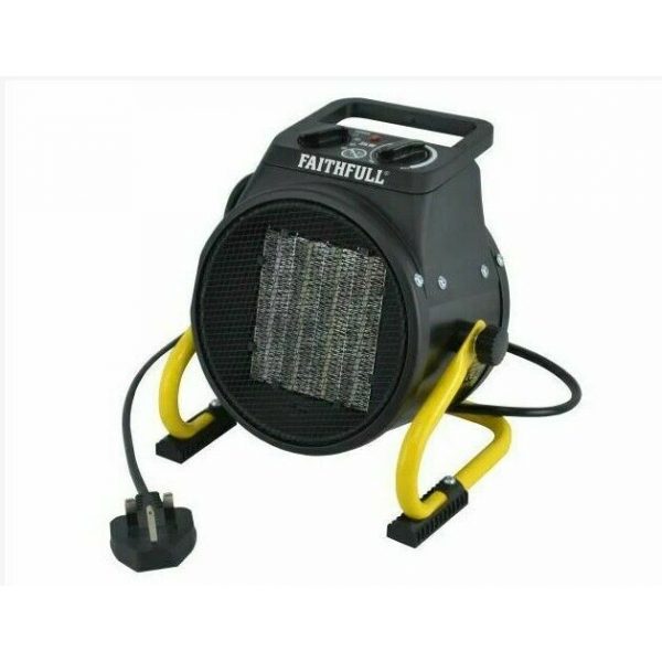 2KW Electric Fan Heater Tilting Space Air Warmer Workshop Garage 240v