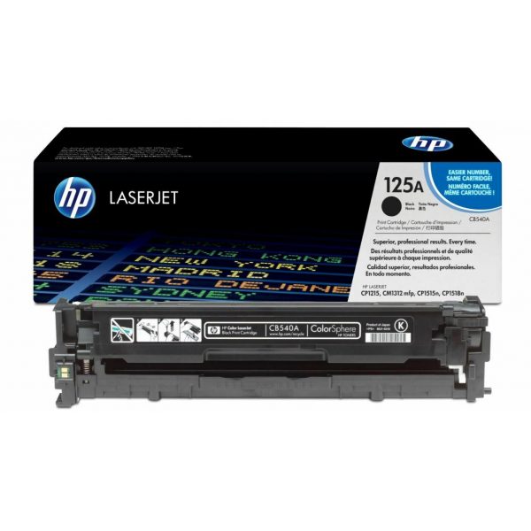 Genuine HP 125A Black Laserjet Toner Cartridge CB540A FREE P&P