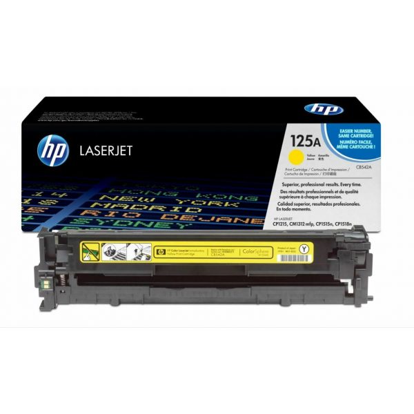 Genuine HP CB542A (125A) Yellow Toner Cartridge | FREE DELIVERY