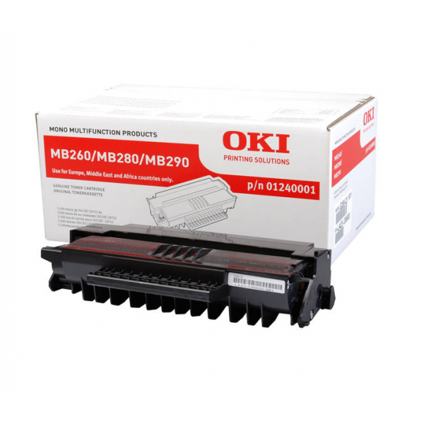 ORIGINAL OKI 01240001 BLACK TONER FOR MB260/MB280/MB290